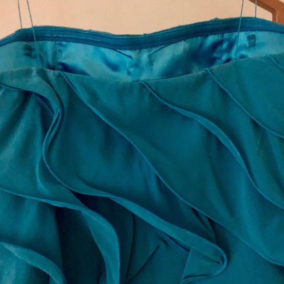 Aidan Mattox Blue Turquoise Ruffled Dress - Picture 5 of 10